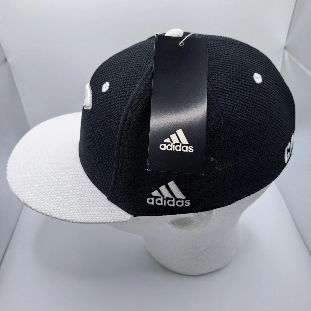 Adidas Capital Black Gray Flex Fit Mesh Cap NWT EC2894